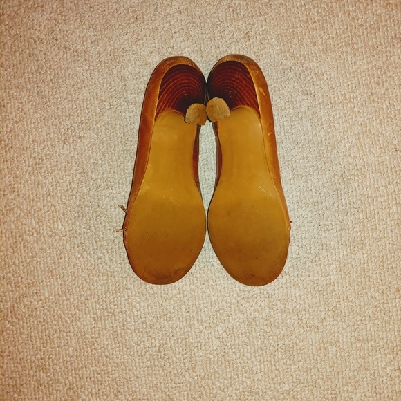 90s Steve Madden brown kitten heels w/bows - Picture 3 of 8